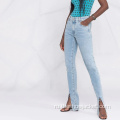 Длинные узкие женские джинсы с разрезом 2021 New Arrivals